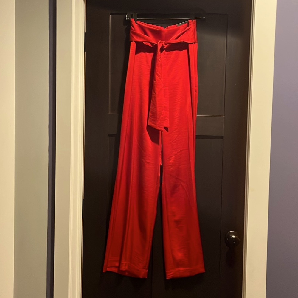 NWT Express true red Trouser super high rise 
Size M